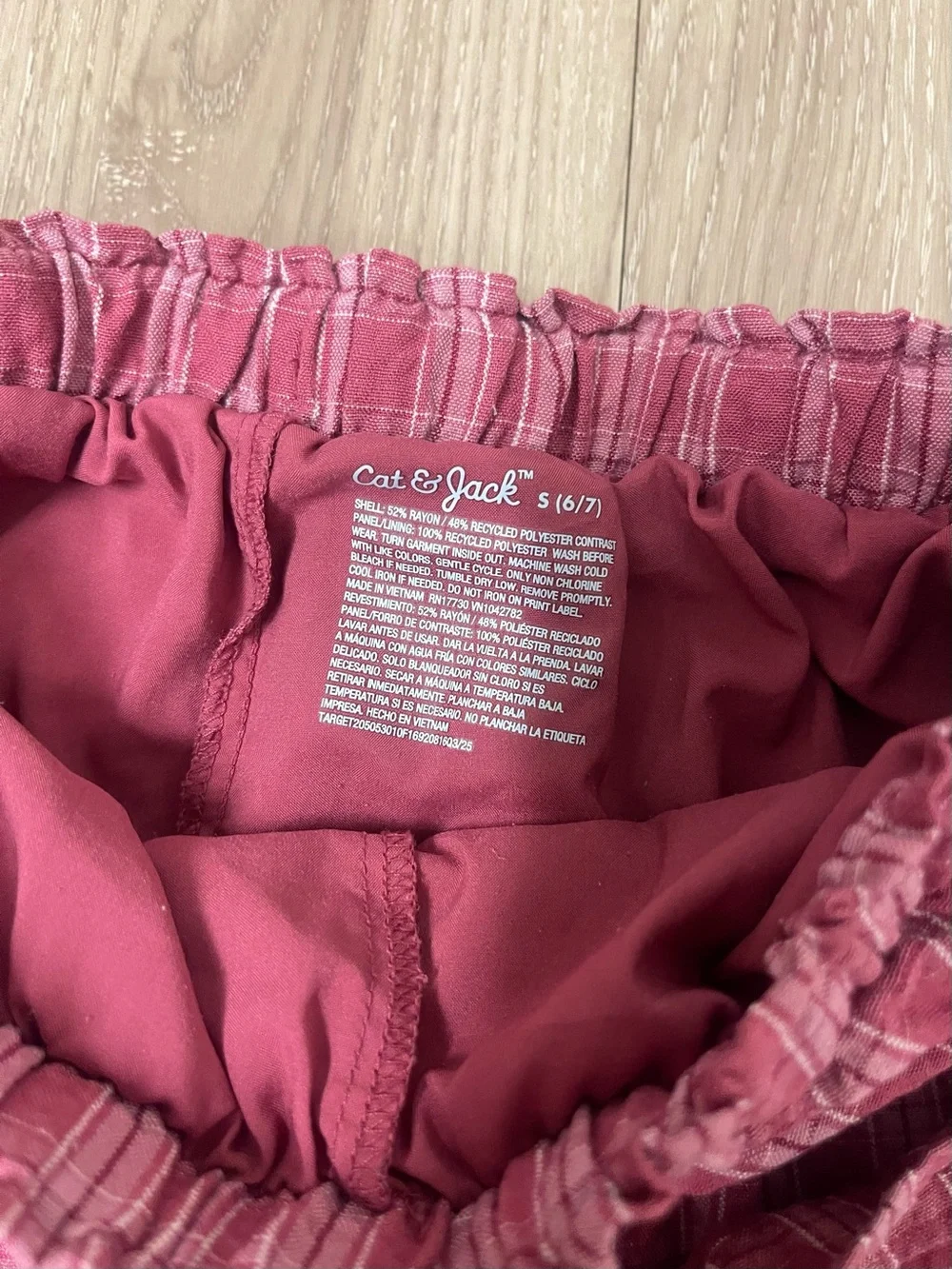 Cat & Jack Pink Plaid Tiered Skater Skirt